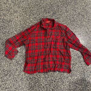 Macy’s Family PJ’s Flannel Button Down Top